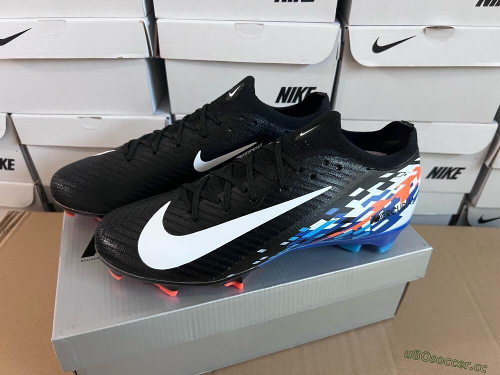 Unisex Nike Air Zoom Mercurial Vapor 16 Elite FG Firm Ground Low-Tops Football Boots - Black/Blue/Orange