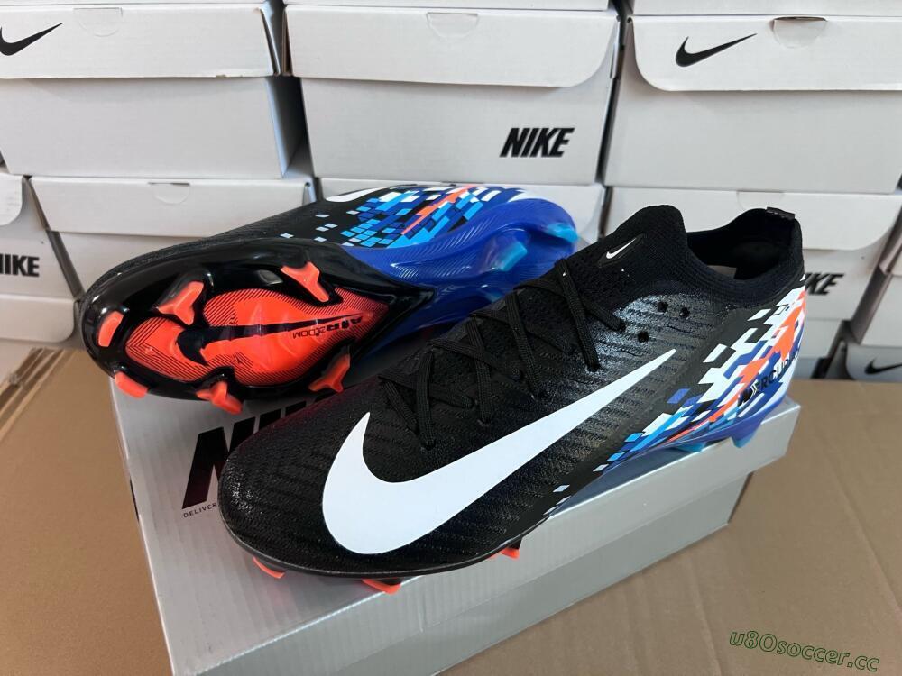 Unisex Nike Air Zoom Mercurial Vapor 16 Elite FG Firm Ground Low-Tops Football Boots - Black/Blue/Orange