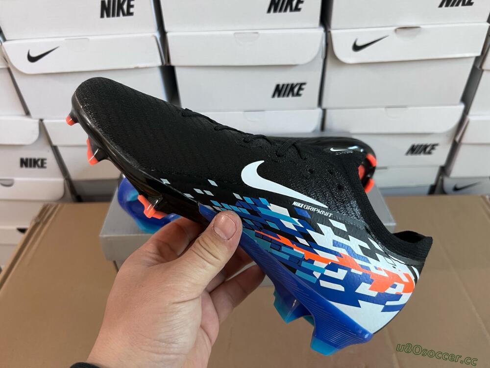 Unisex Nike Air Zoom Mercurial Vapor 16 Elite FG Firm Ground Low-Tops Football Boots - Black/Blue/Orange