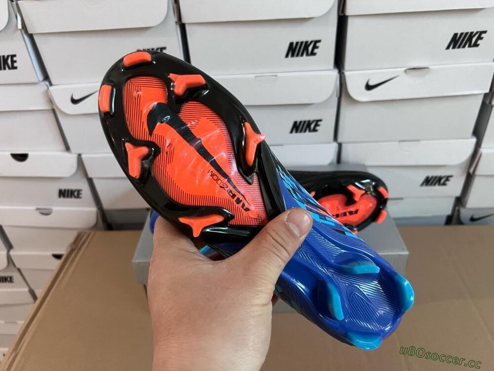 Unisex Nike Air Zoom Mercurial Vapor 16 Elite FG Firm Ground Low-Tops Football Boots - Black/Blue/Orange