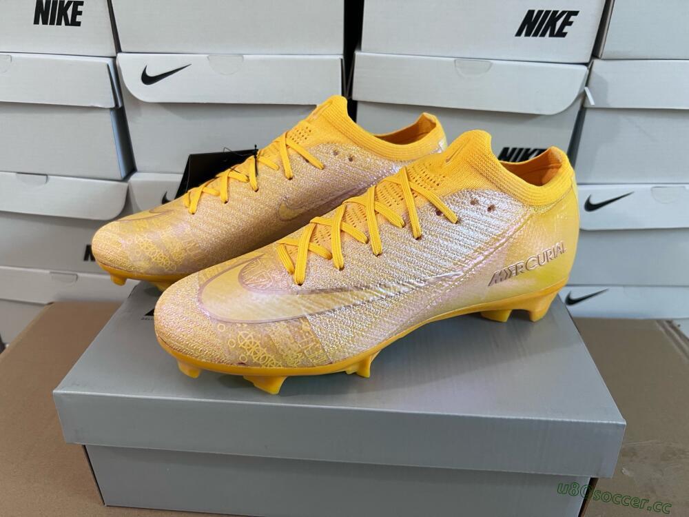 Unisex Nike Air Zoom Mercurial Vapor 16 Elite FG Firm Ground Low-Tops Football Boots - Gold/Gold