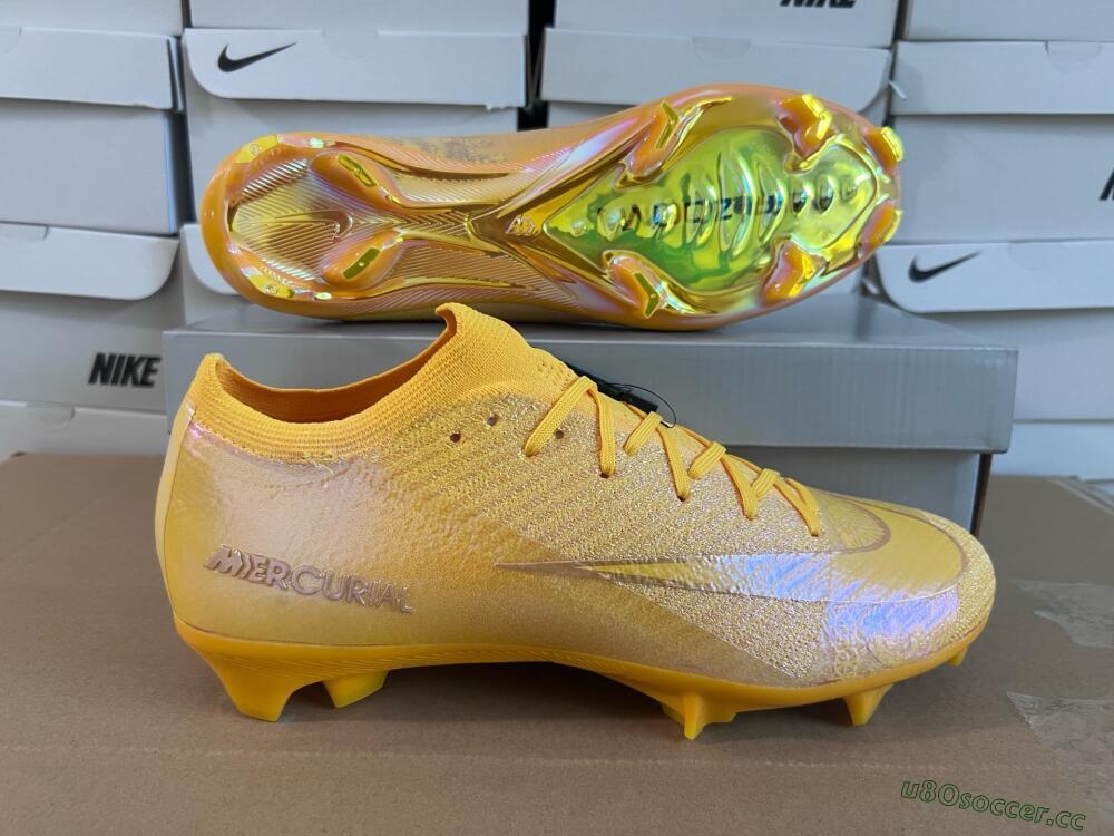 Unisex Nike Air Zoom Mercurial Vapor 16 Elite FG Firm Ground Low-Tops Football Boots - Gold/Gold