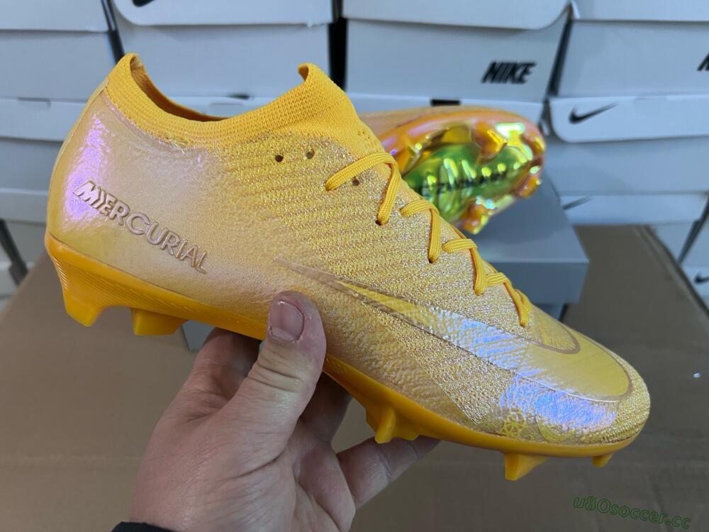 Unisex Nike Air Zoom Mercurial Vapor 16 Elite FG Firm Ground Low-Tops Football Boots - Gold/Gold