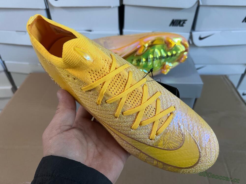 Unisex Nike Air Zoom Mercurial Vapor 16 Elite FG Firm Ground Low-Tops Football Boots - Gold/Gold