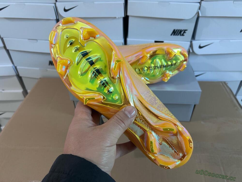 Unisex Nike Air Zoom Mercurial Vapor 16 Elite FG Firm Ground Low-Tops Football Boots - Gold/Gold