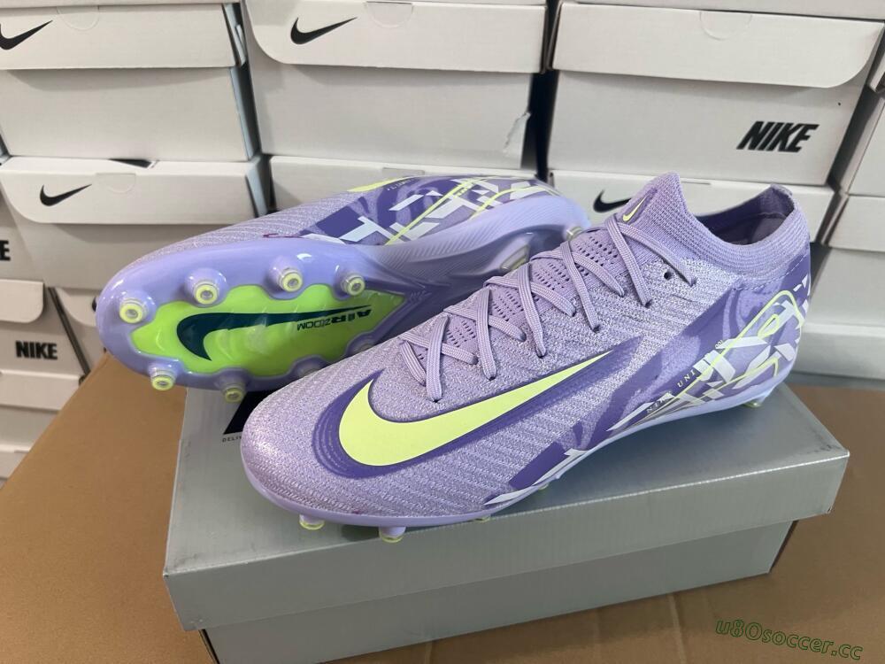 Men's Nike Air Zoom Mercurial Vapor 16 Elite AG Artificial Grass Low-Tops Football Boots - Purple/Yellow/Blue