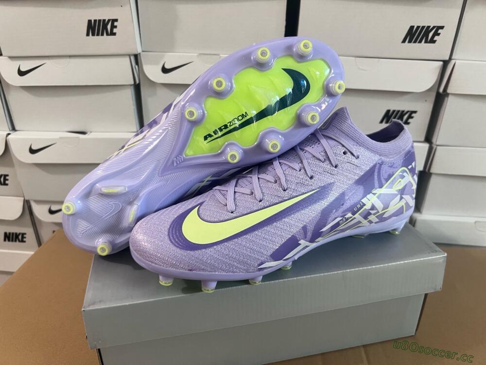 Men's Nike Air Zoom Mercurial Vapor 16 Elite AG Artificial Grass Low-Tops Football Boots - Purple/Yellow/Blue