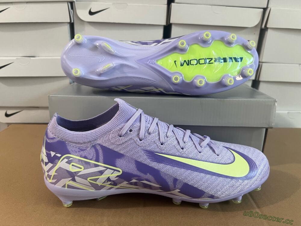 Men's Nike Air Zoom Mercurial Vapor 16 Elite AG Artificial Grass Low-Tops Football Boots - Purple/Yellow/Blue