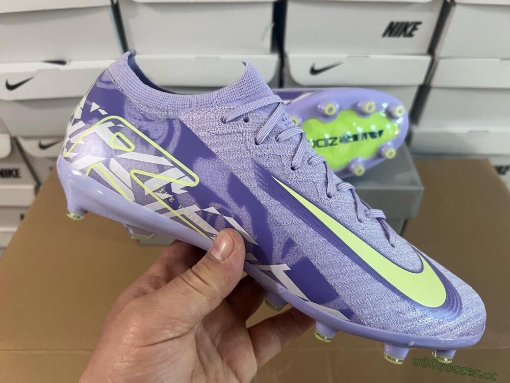 Men's Nike Air Zoom Mercurial Vapor 16 Elite AG Artificial Grass Low-Tops Football Boots - Purple/Yellow/Blue