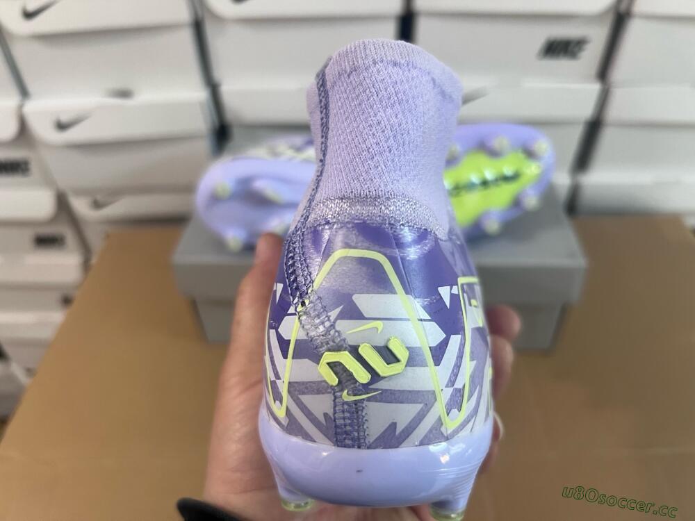 Men's Nike Air Zoom Mercurial Superfly 10 Elite AG Artificial Grass High-Tops Football Boots - Purple/Yellow/Blue