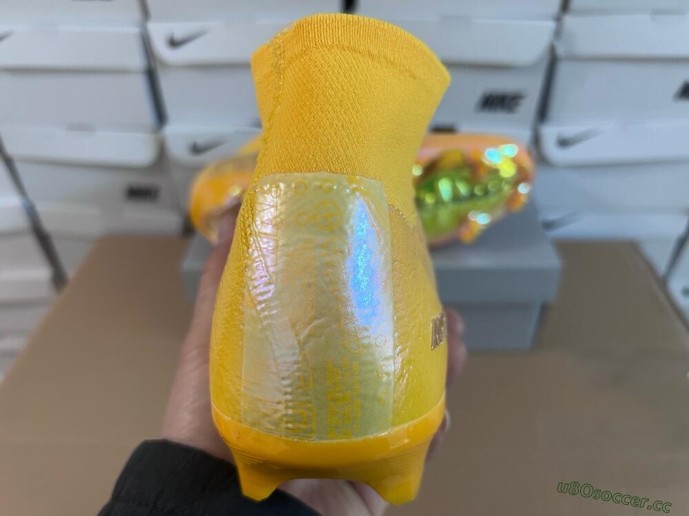Unisex Nike Air Zoom Mercurial Superfly 10 Elite FG Firm Ground High-Tops Football Boots - Gold/Gold