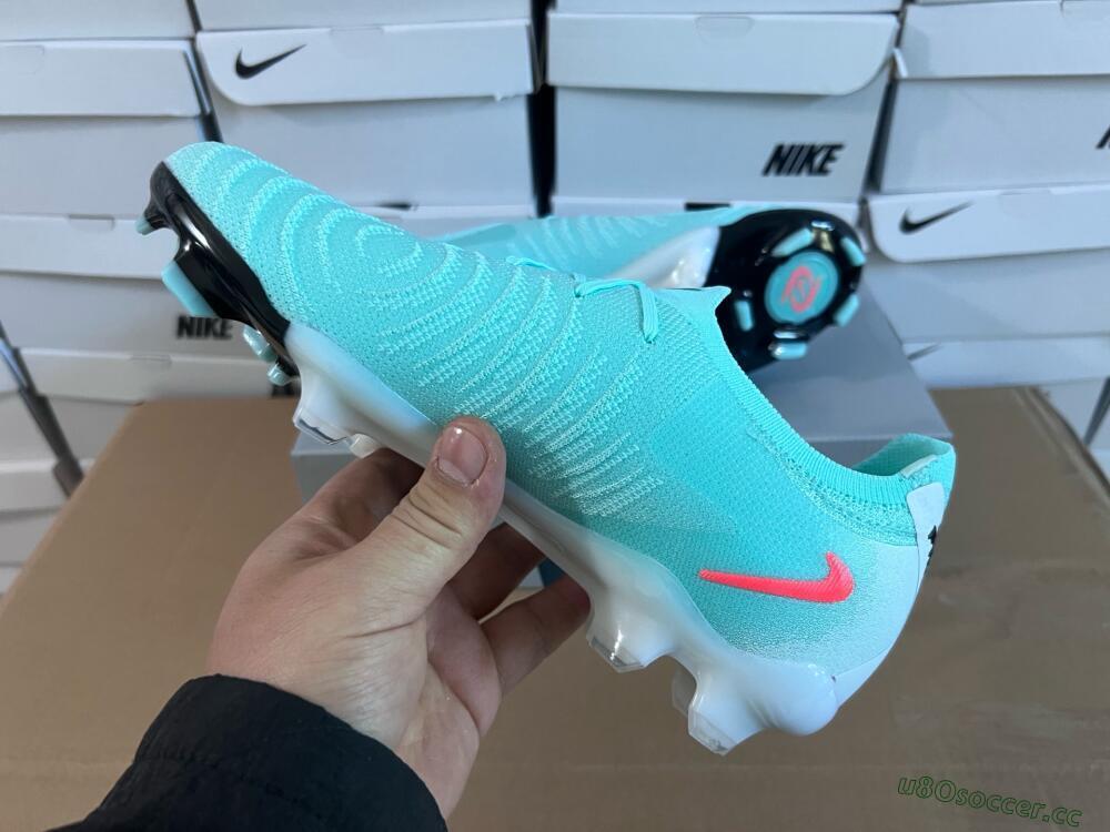 Men's Nike Phantom Luna Elite FG Firm Ground Low-Tops Football Boots - Jade/Red/White
