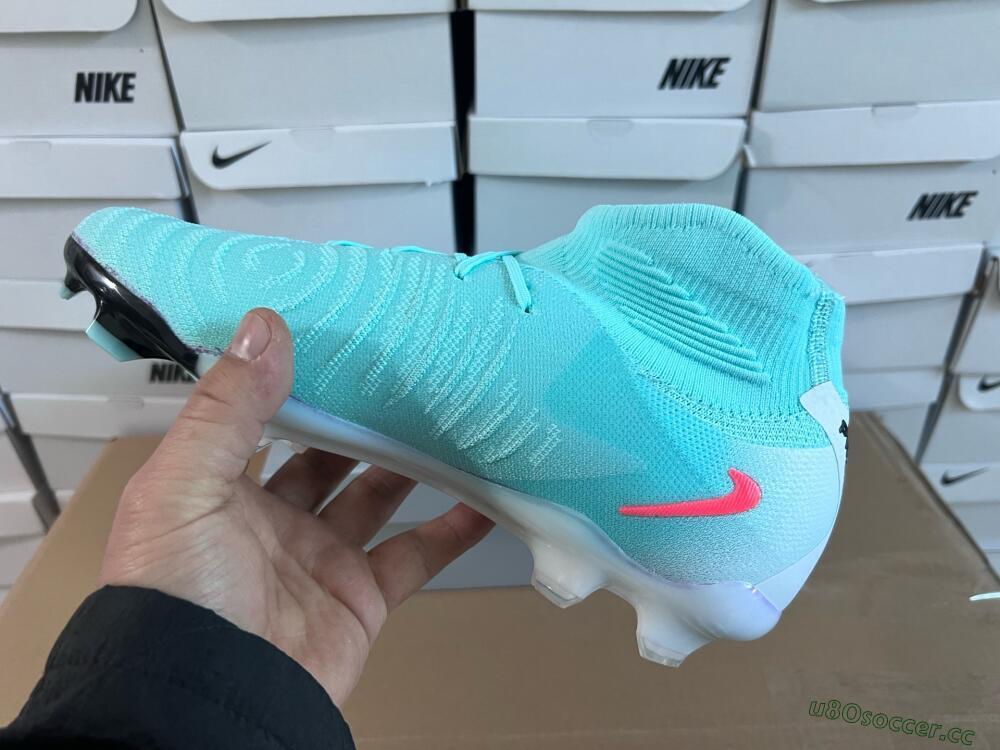 Men's Nike Phantom Luna Elite FG Firm Ground High-Tops Football Boots - Jade/Red/White