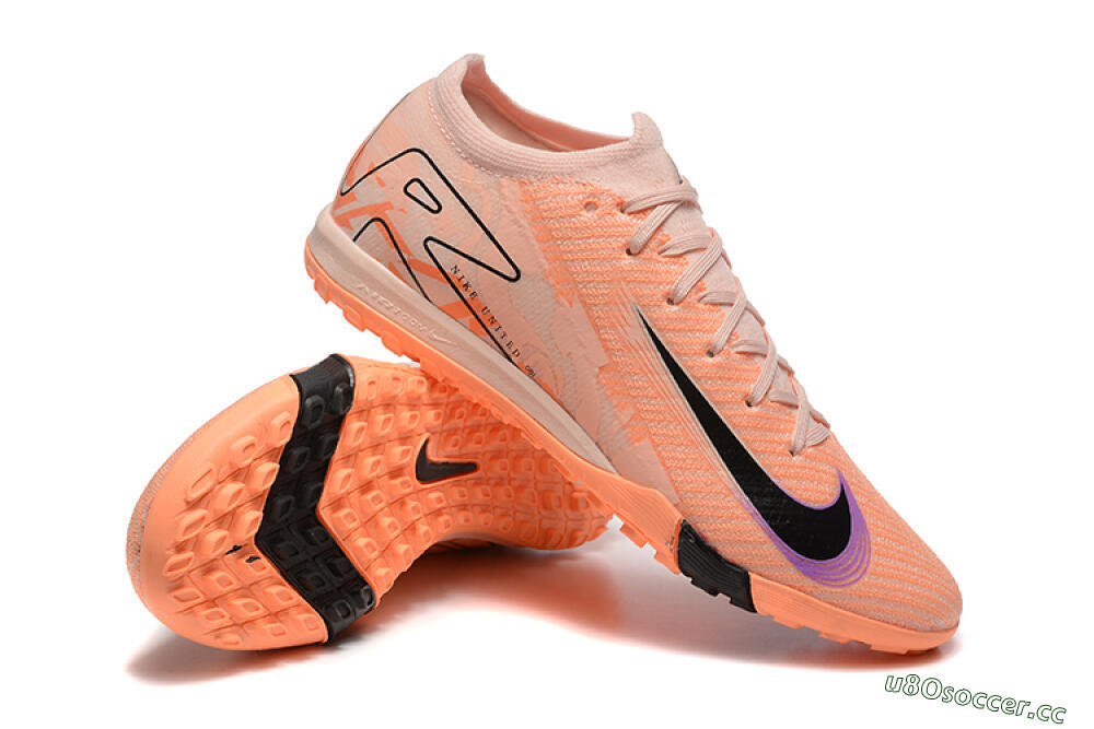 Men's Nike Air Zoom Mercurial Vapor 16 Elite TF Artificial Turf Low-Tops Football Shoes - Pink/Purple/Black 4