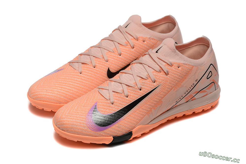 Men's Nike Air Zoom Mercurial Vapor 16 Elite TF Artificial Turf Low-Tops Football Shoes - Pink/Purple/Black 5