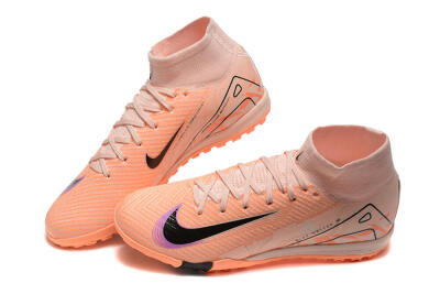 Men's Nike Air Zoom Mercurial Superfly 10 Elite TF Artificial Turf High-Tops Football Shoes - Pink/Purple/Black