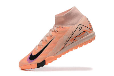 Men's Nike Air Zoom Mercurial Superfly 10 Elite TF Artificial Turf High-Tops Football Shoes - Pink/Purple/Black