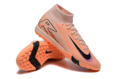 Men's Nike Air Zoom Mercurial Superfly 10 Elite TF Artificial Turf High-Tops Football Shoes - Pink/Purple/Black