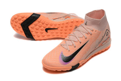 Men's Nike Air Zoom Mercurial Superfly 10 Elite TF Artificial Turf High-Tops Football Shoes - Pink/Purple/Black