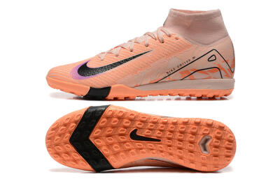 Men's Nike Air Zoom Mercurial Superfly 10 Elite TF Artificial Turf High-Tops Football Shoes - Pink/Purple/Black