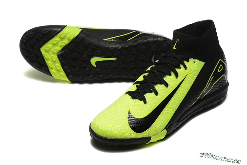 Men's Nike Air Zoom Mercurial Superfly 10 Elite TF Artificial Turf High-Tops Football Shoes - Yellow/Black 3
