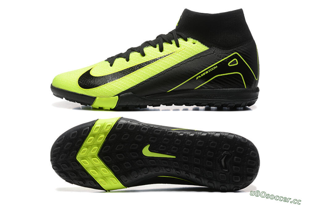 Men's Nike Air Zoom Mercurial Superfly 10 Elite TF Artificial Turf High-Tops Football Shoes - Yellow/Black 1