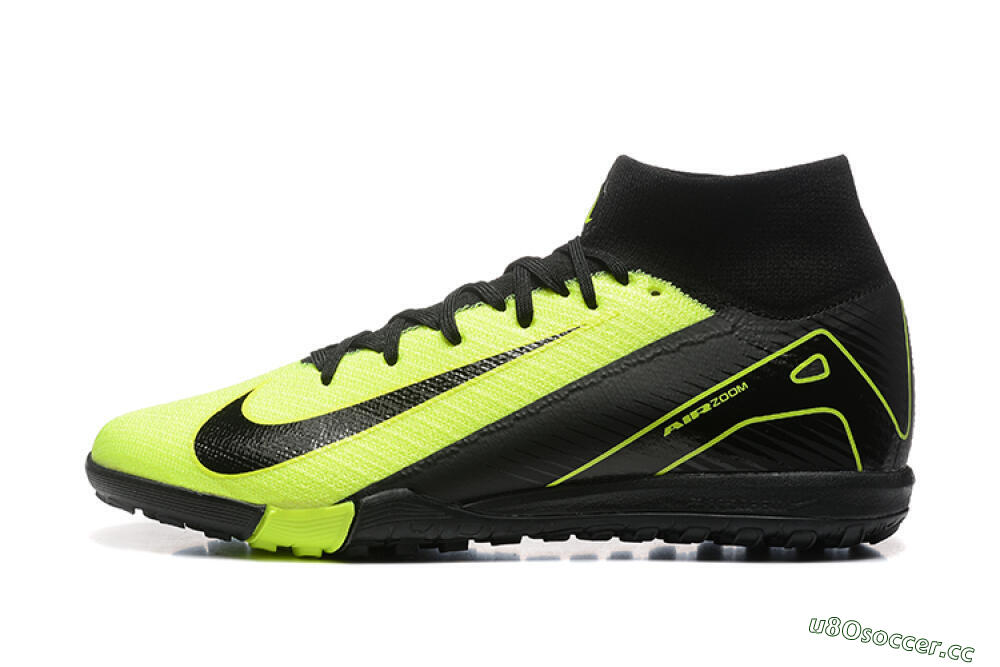 Men's Nike Air Zoom Mercurial Superfly 10 Elite TF Artificial Turf High-Tops Football Shoes - Yellow/Black 0