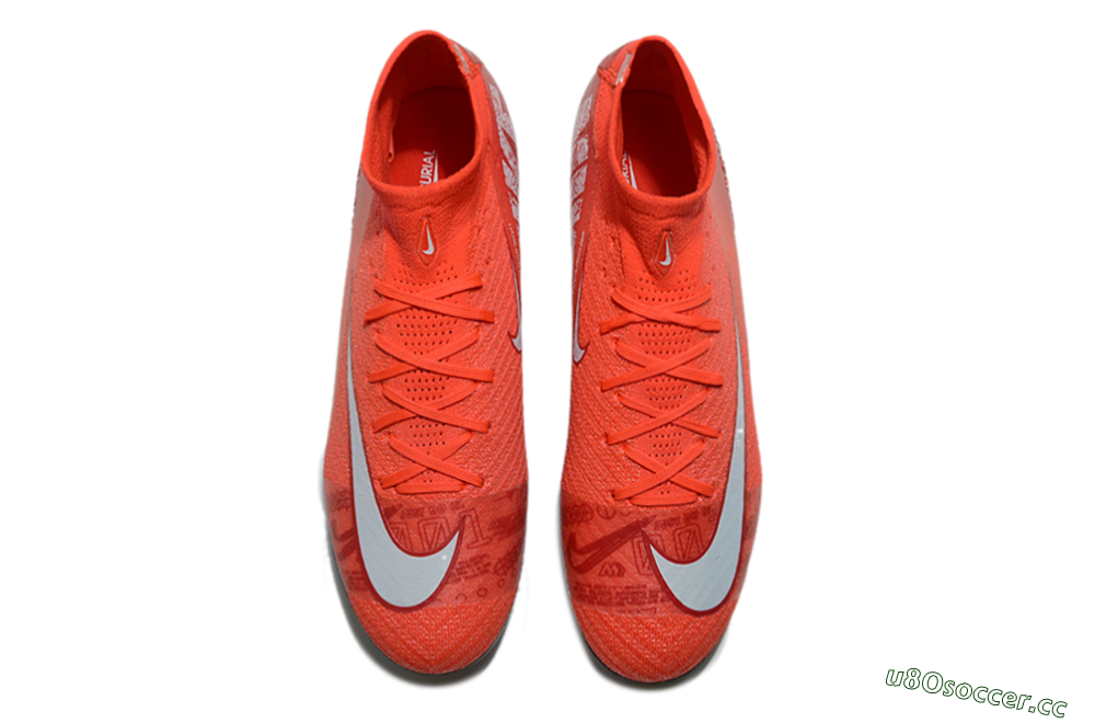 Unisex Nike Air Zoom Mercurial Superfly 10 Elite FG Firm Ground High-Tops Football Boots - Red/White 4