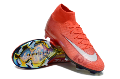 Unisex Nike Air Zoom Mercurial Superfly 10 Elite FG Firm Ground High-Tops Football Boots - Red/White