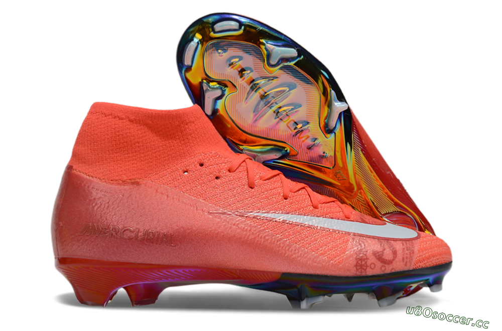 Unisex Nike Air Zoom Mercurial Superfly 10 Elite FG Firm Ground High-Tops Football Boots - Red/White 2