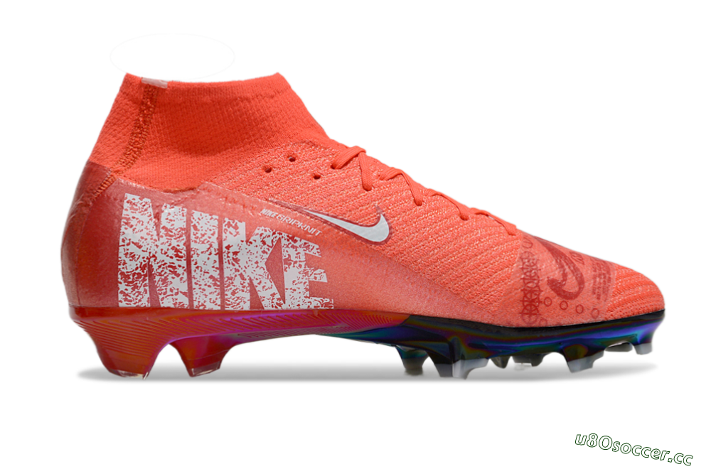 Unisex Nike Air Zoom Mercurial Superfly 10 Elite FG Firm Ground High-Tops Football Boots - Red/White 7