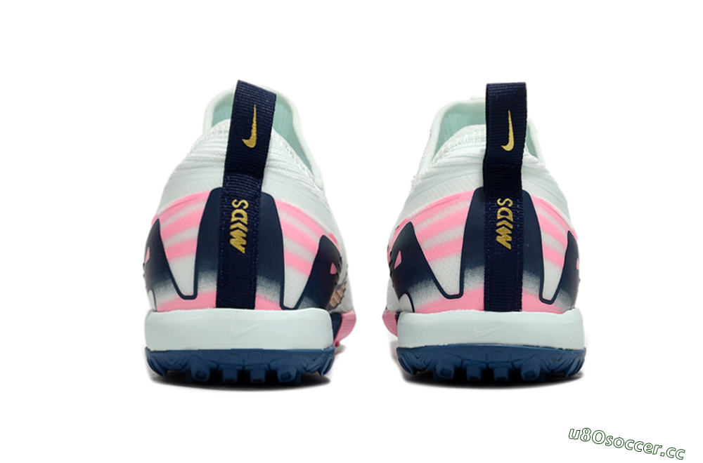 Unisex Nike Air Zoom Mercurial Vapor 16 Pro TF Artificial Turf Low-Tops Football Shoes - Jade/Yellow/Pink 5