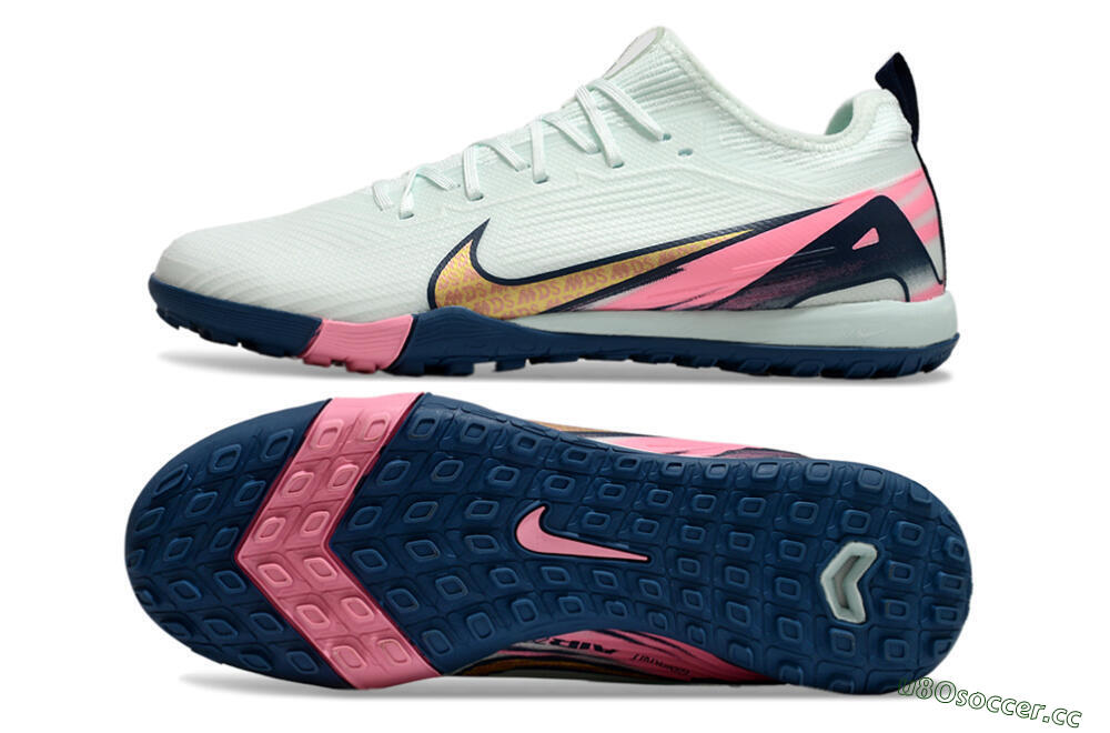 Unisex Nike Air Zoom Mercurial Vapor 16 Pro TF Artificial Turf Low-Tops Football Shoes - Jade/Yellow/Pink 1
