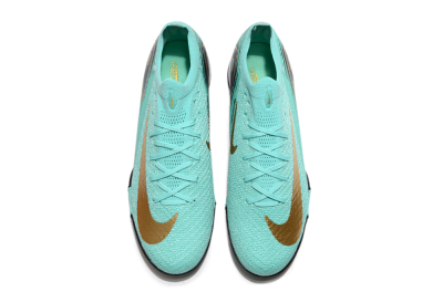 Unisex Nike Air Zoom Mercurial Vapor 16 Elite TF Artificial Turf Low-Tops Football Shoes - Jade/Gold/Blue