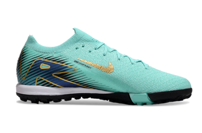Unisex Nike Air Zoom Mercurial Vapor 16 Elite TF Artificial Turf Low-Tops Football Shoes - Jade/Gold/Blue