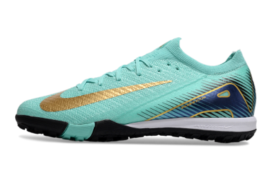Unisex Nike Air Zoom Mercurial Vapor 16 Elite TF Artificial Turf Low-Tops Football Shoes - Jade/Gold/Blue