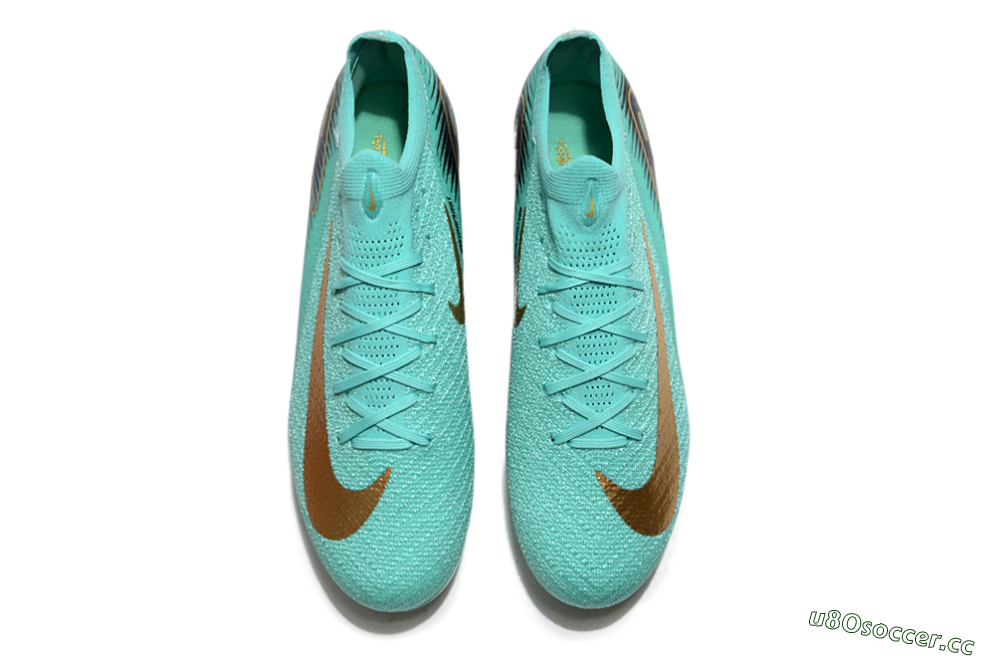 Unisex Nike Air Zoom Mercurial Vapor 16 Elite FG Firm Ground Low-Tops Football Boots - Jade/Gold/Blue 4