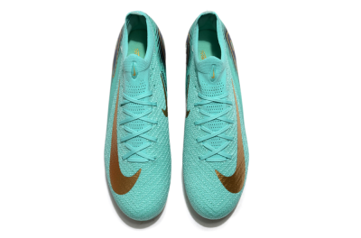 Unisex Nike Air Zoom Mercurial Vapor 16 Elite FG Firm Ground Low-Tops Football Boots - Jade/Gold/Blue