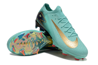 Unisex Nike Air Zoom Mercurial Vapor 16 Elite FG Firm Ground Low-Tops Football Boots - Jade/Gold/Blue