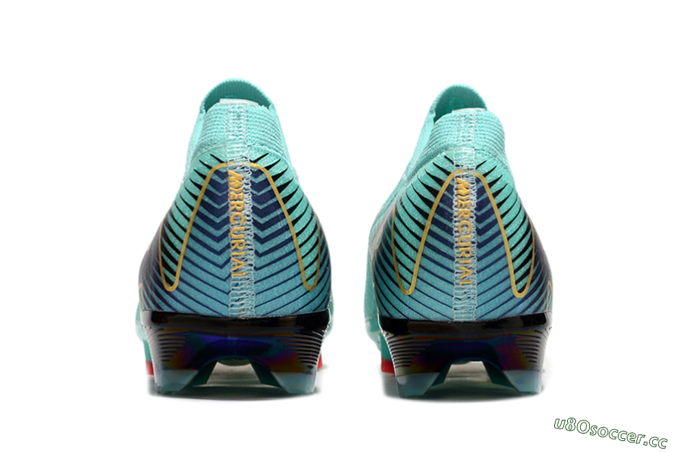 Unisex Nike Air Zoom Mercurial Vapor 16 Elite FG Firm Ground Low-Tops Football Boots - Jade/Gold/Blue 5