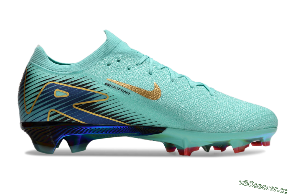 Unisex Nike Air Zoom Mercurial Vapor 16 Elite FG Firm Ground Low-Tops Football Boots - Jade/Gold/Blue 7