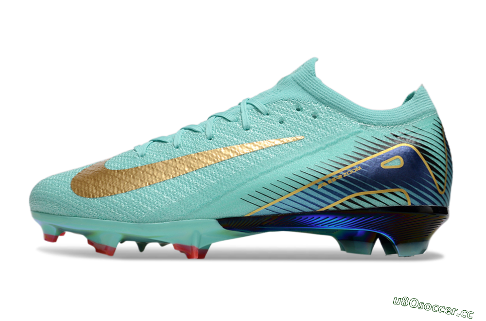 Unisex Nike Air Zoom Mercurial Vapor 16 Elite FG Firm Ground Low-Tops Football Boots - Jade/Gold/Blue 0