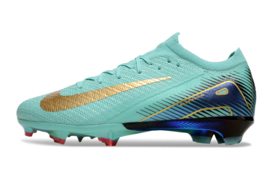 Unisex Nike Air Zoom Mercurial Vapor 16 Elite FG Firm Ground Low-Tops Football Boots - Jade/Gold/Blue