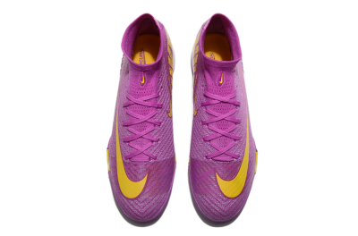 Unisex Nike Air Zoom Mercurial Superfly 10 Elite TF Artificial Turf High-Tops Football Shoes - Purple/Yellow/White