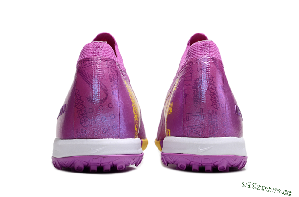 Unisex Nike Air Zoom Mercurial Vapor 16 Elite TF Artificial Turf Low-Tops Football Shoes - Purple/Yellow/White 5
