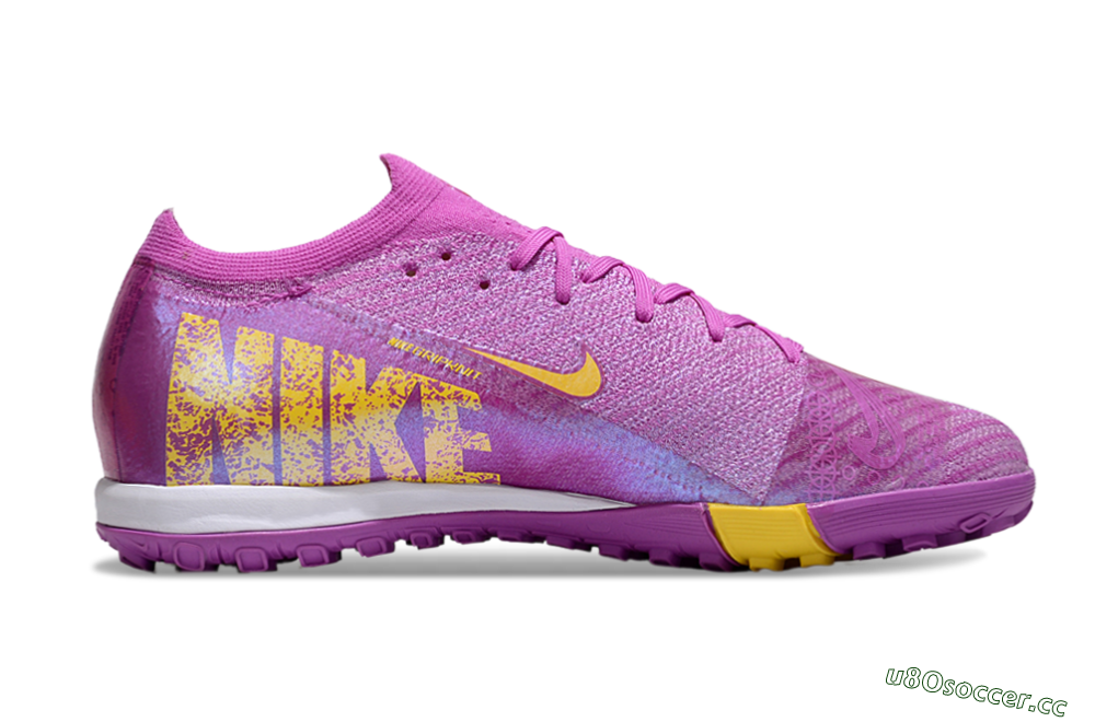 Unisex Nike Air Zoom Mercurial Vapor 16 Elite TF Artificial Turf Low-Tops Football Shoes - Purple/Yellow/White 7