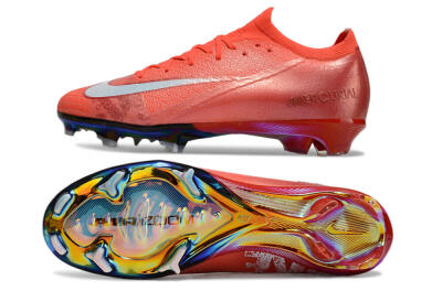 Unisex Nike Air Zoom Mercurial Vapor 16 Elite FG Firm Ground Low-Tops Football Boots - Red/White/Gold