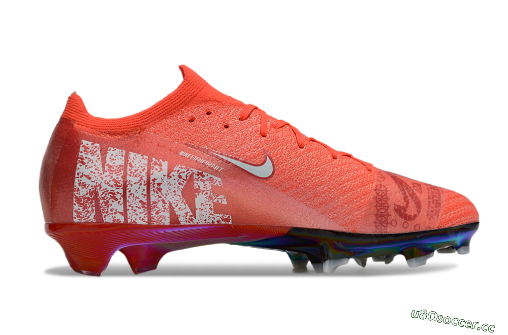 Unisex Nike Air Zoom Mercurial Vapor 16 Elite FG Firm Ground Low-Tops Football Boots - Red/White/Gold 7