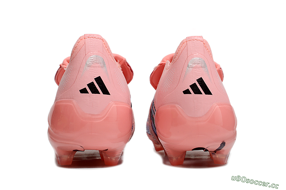 Unisex Adidas Predator Elite 25 Foldover Tongue FG Firm Ground Low-Tops Football Boots - Pink/Blue/Black 5