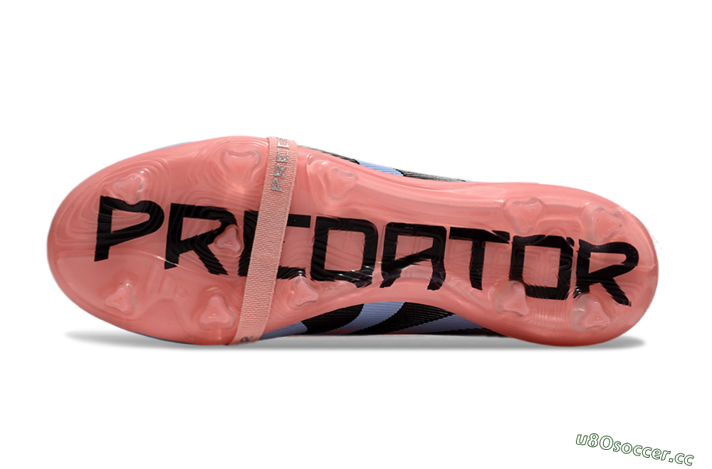 Unisex Adidas Predator Elite 25 Foldover Tongue FG Firm Ground Low-Tops Football Boots - Pink/Blue/Black 6